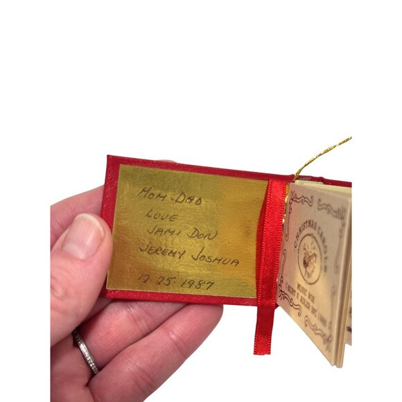 Miniature Book "Christmas Carols" Music Box Kurt S. Adler TESTED 1985 - Picture 6 of 7